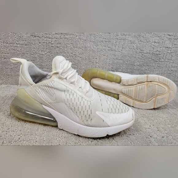 NIKE Air Max 270 GS Youth Size 5Y Women's 6.5 White Athletic Running Sneakers. - Picture 10 of 13